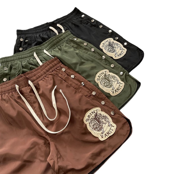 Badge Towel Embroidery Hooded Shirt & Shorts Set 3 colors 28925617