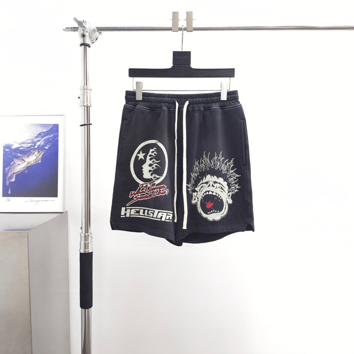 [Big & Tall for weights up to 260 lbs]1:1 quality version Scream Noise Print Washed Shorts with NFC tag 28889902