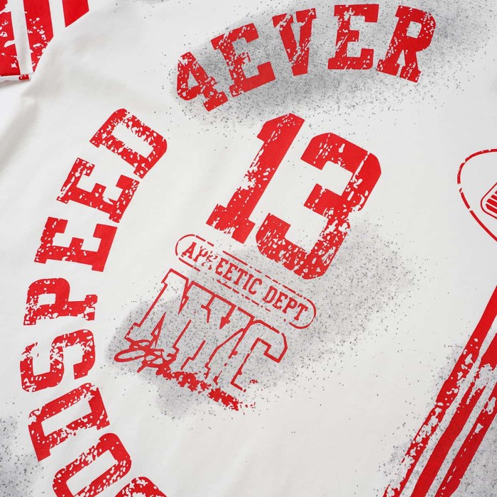 Retro No.13 Sport Style Print Washed Tee 2 colors 29098134