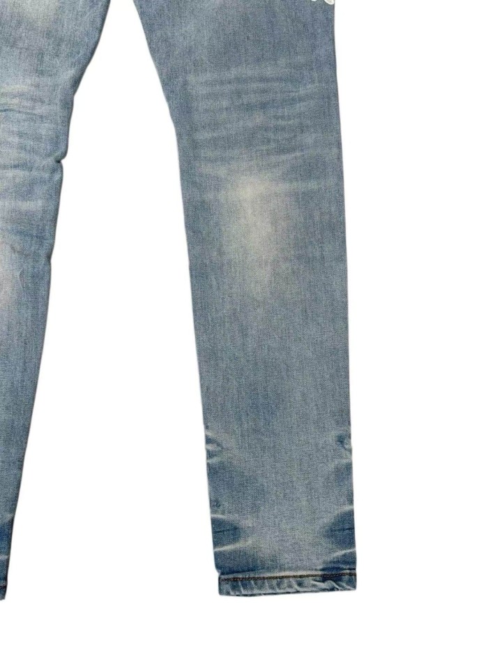 1:1 quality version White Paw Embroidery Ripped Jeans 29080648