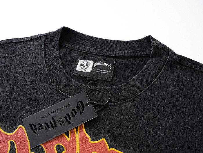 Rugby skull G-shaped logo black vintage short-sleeved T-shirt 29045568