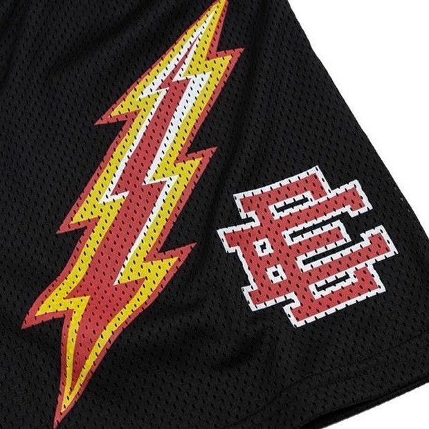 Eric Emanuel Golden state Warriors double lighting logo shorts 8 colors