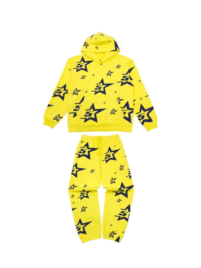 1:1 quality version 28430230 Full Print 5-star Hoodie & Pants Set