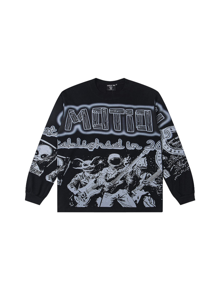 Astronaut Band printed Long Sleeve T-Shirt 28462020