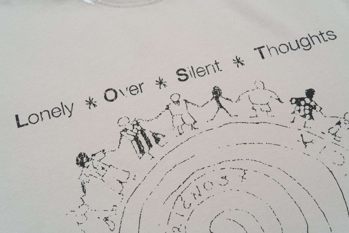 Spiral Figure Graffiti Splash Ink Print Washed Tee 29069144