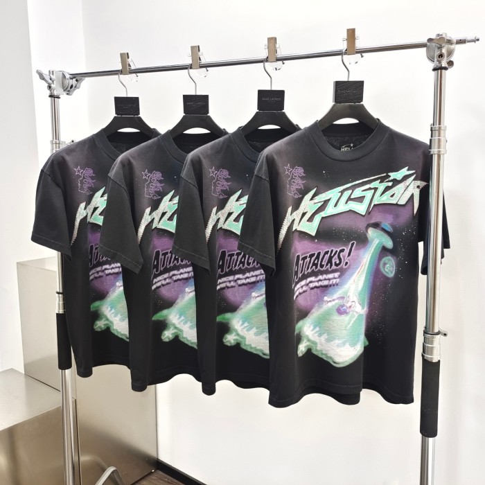 [Big & Tall for weights up to 260 lbs]1:1 quality version UFO Attack Print  Tee with NFC tag