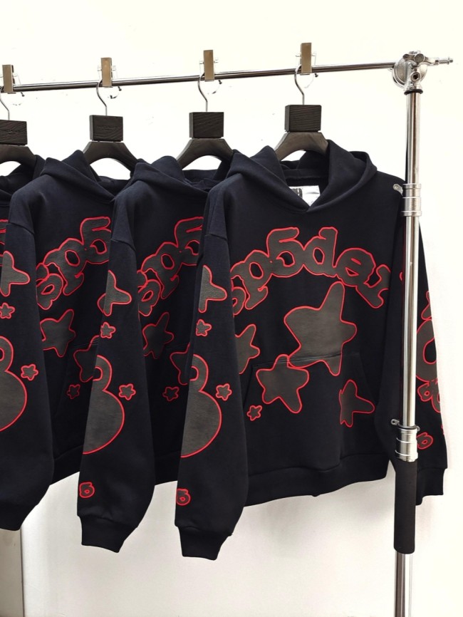 1:1 quality version Black-Letter Red-Border Logo Printed Hoodie 28512689