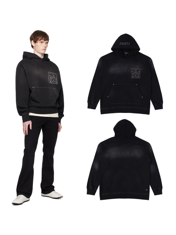 Embroidered Logo Washed Version Hoodie 28434055