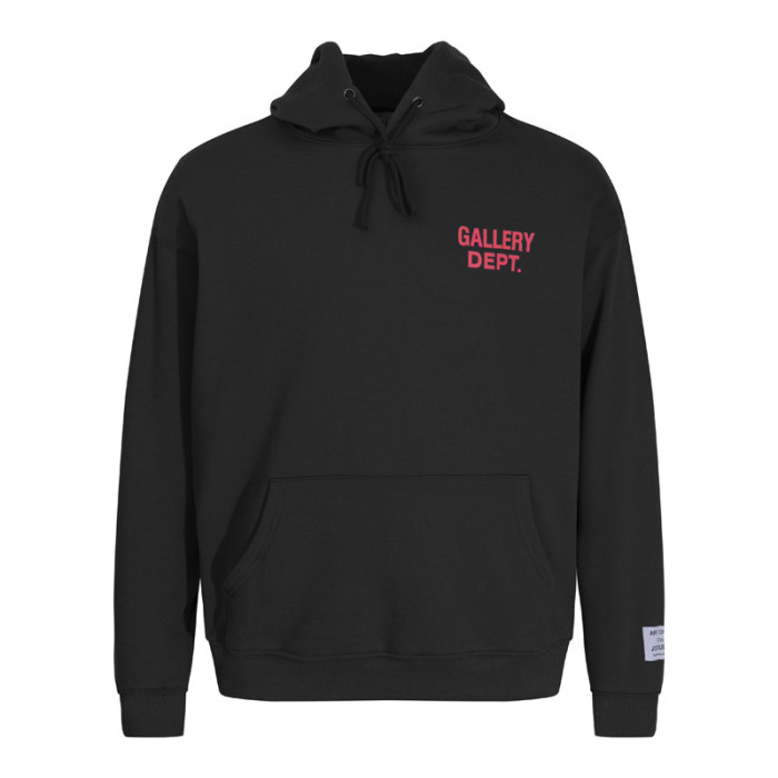 Classic Red and Yellow Label Print Hoodie 3 colors