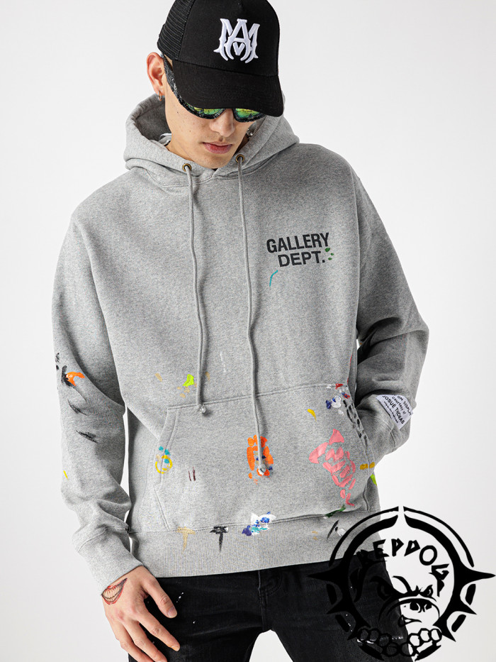 [Big & Tall for weights up to 260 lbs]1:1 quality version Watercolor Print Small Logo Hoodie