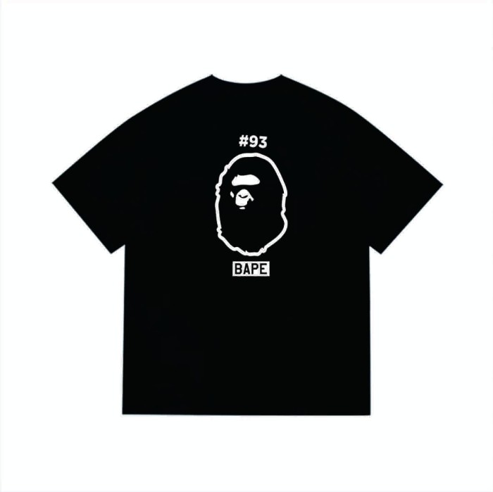 Black and white ape man 93 letter print T-shirt 2 colors 29060438