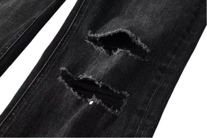 1:1 quality version Knee-hole White Dot Jeans 28700617