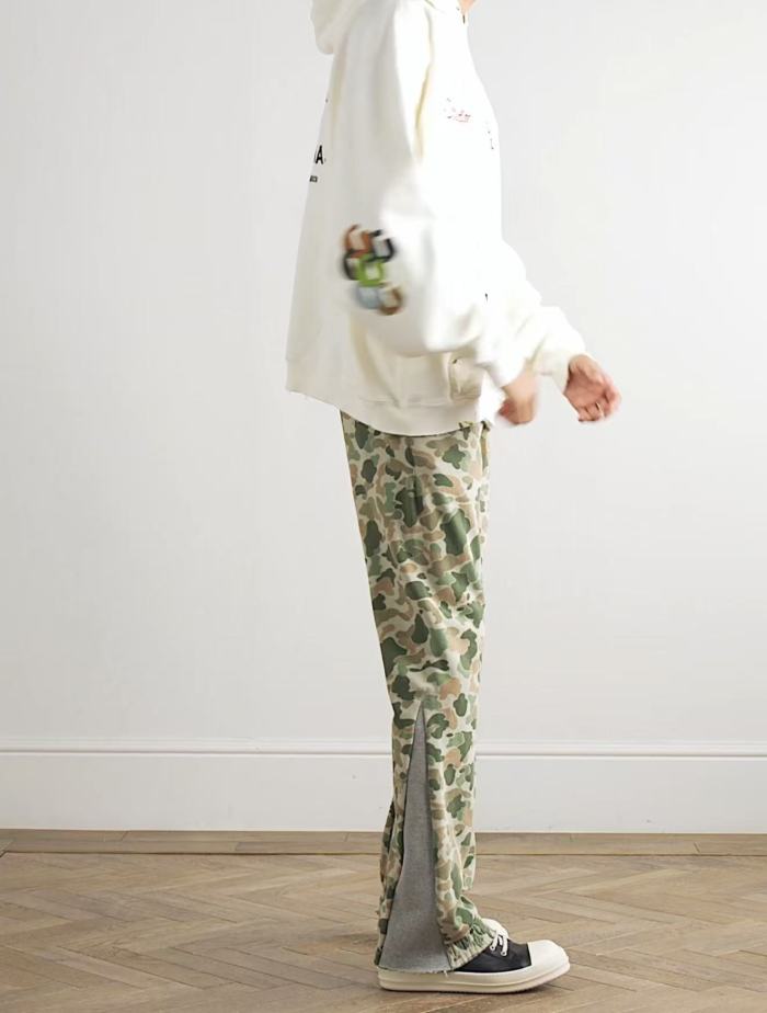 [Big & Tall for weights up to 260 lbs]1:1 quality version Leaf Camouflage Zipper Hoodie & Pants Set 28893167