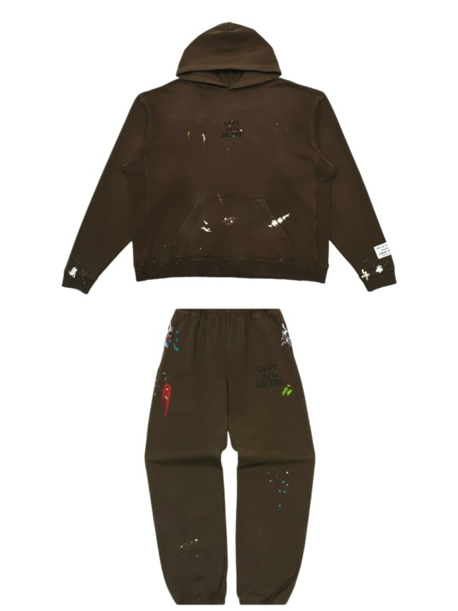 [Big & Tall for weights up to 260 lbs]1:1 quality version Small French Hand-Printed Hoodie & Pants Set 29033210