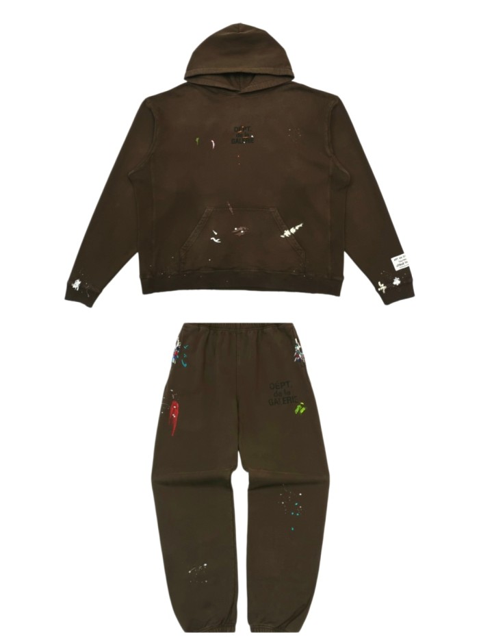 [Big & Tall for weights up to 260 lbs]1:1 quality version Small French Hand-Printed Hoodie & Pants Set 29033210