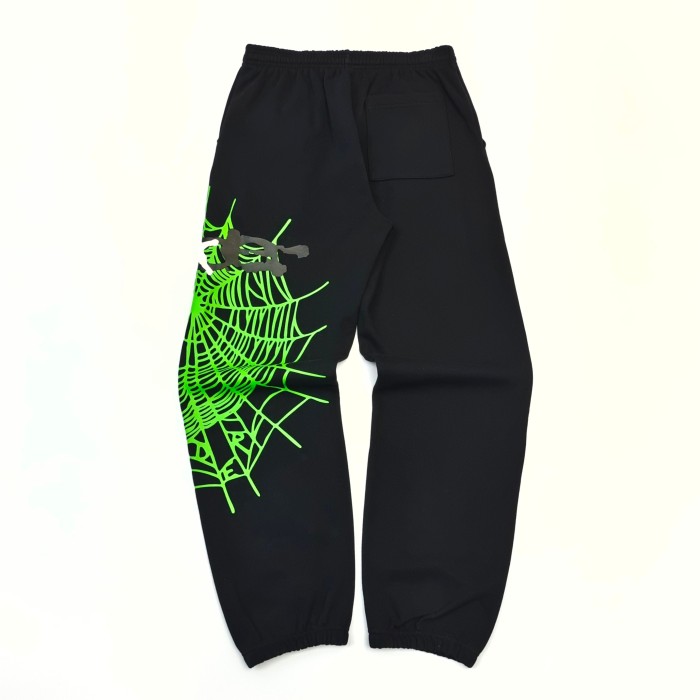 1:1 quality version Green Spider Web Printed Hoodie & Pants Set 28692914