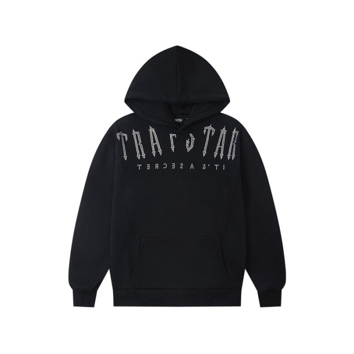 American Street Style Hot Drill Letter Print Spliced Fleece Lined Hoodie & Pants Set 2 colors 29077493