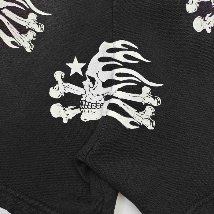 [Big & Tall for weights up to 260 lbs]1:1 quality version All-Over Skull Print Washed Shorts with NFC tag 28889901
