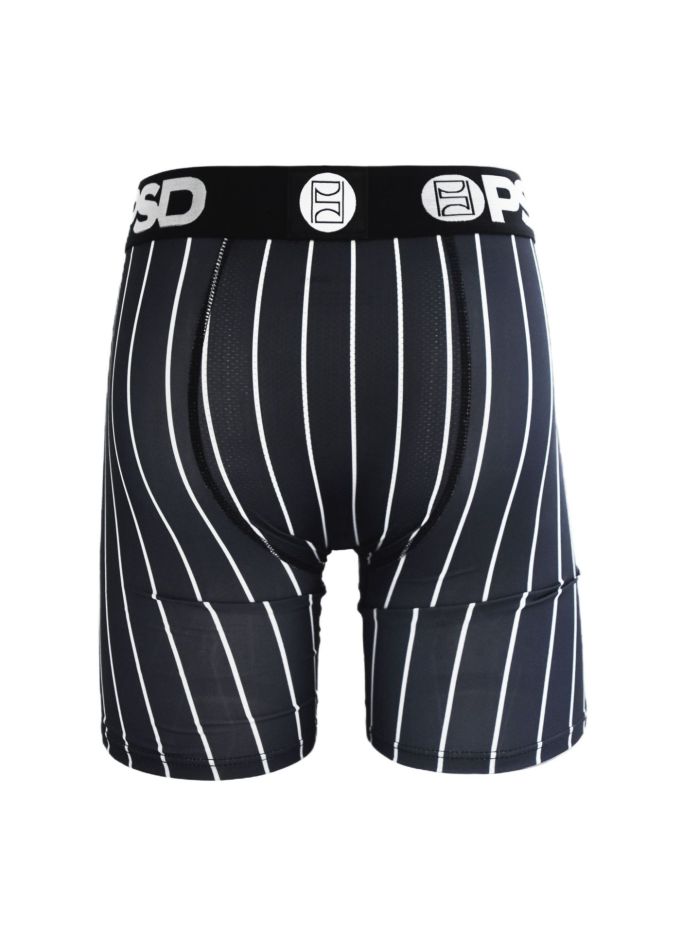 White Vertical Striped Print Boxer Briefs 28629046