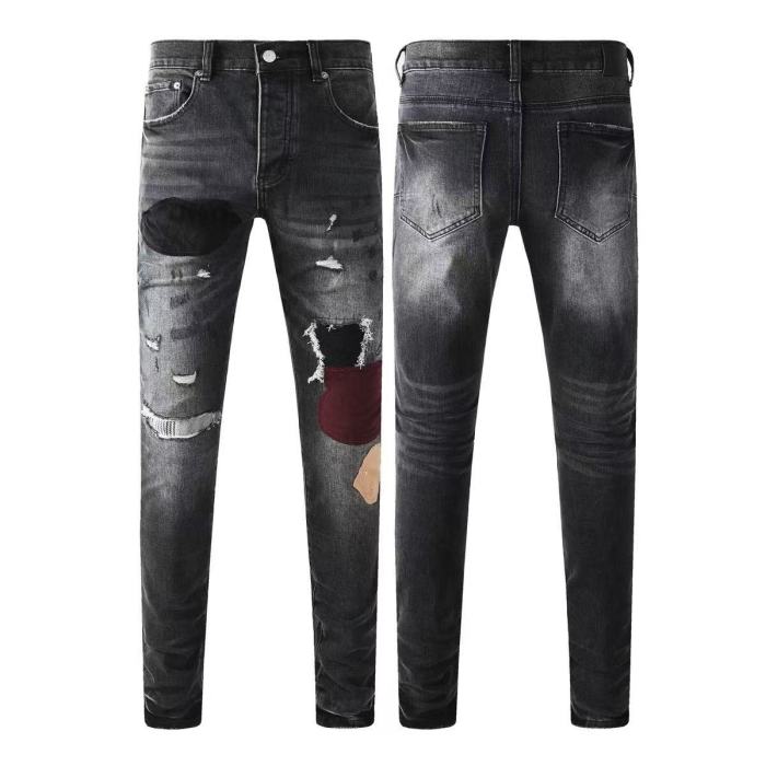 1:1 quality version 28412833 Embroidered Patchwork Jeans