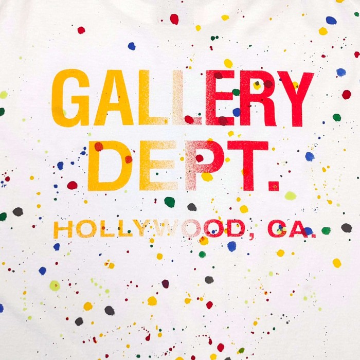 [Big & Tall for weights up to 220 lbs]1:1 quality version Colorful Splatter Graffiti Print Tee 29045591