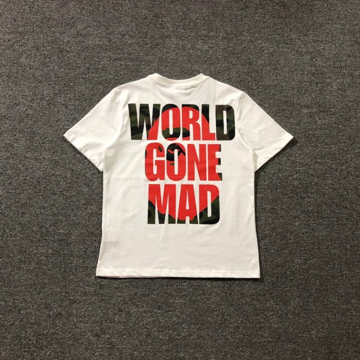 Red and green apes letter short sleeve 2 colors