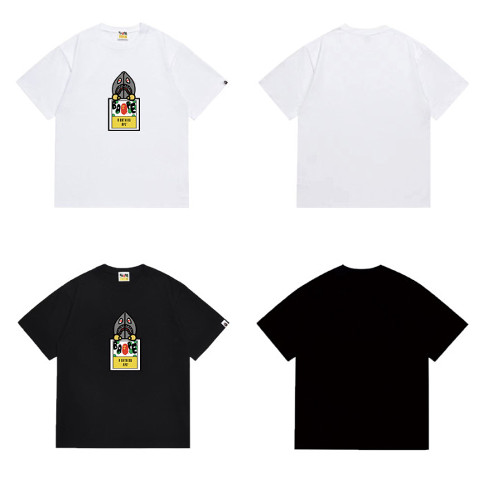 Shark Head Holding BAPE Logo Sign Print  T-shirt 2 colors 29053599