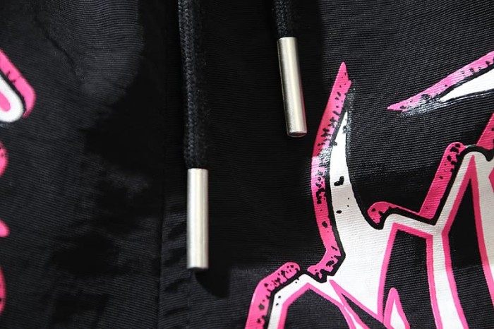 Neon Pink Graffiti Print Beach Shorts 29035468
