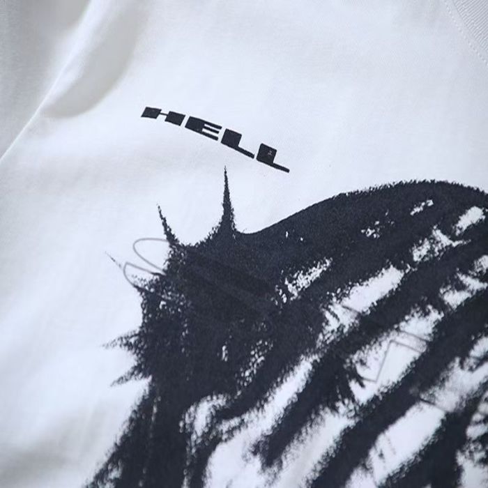 Niche Dark Style Printed Streetwear T-shirt 29032785