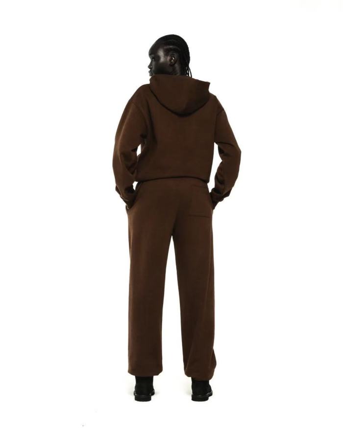[Big & Tall for weights up to 220 lbs]1:1 quality version Rhinestone Black Letter V2 Brown Hoodie & Pants Set 28893165