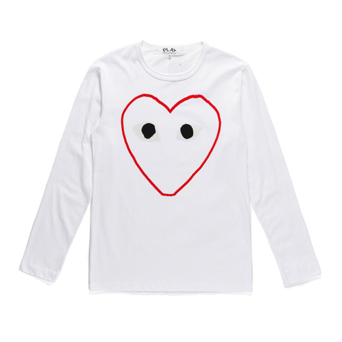 Big Red Heart Letter Logo Print Long Sleeve T-Shirt 17 colors 28712090