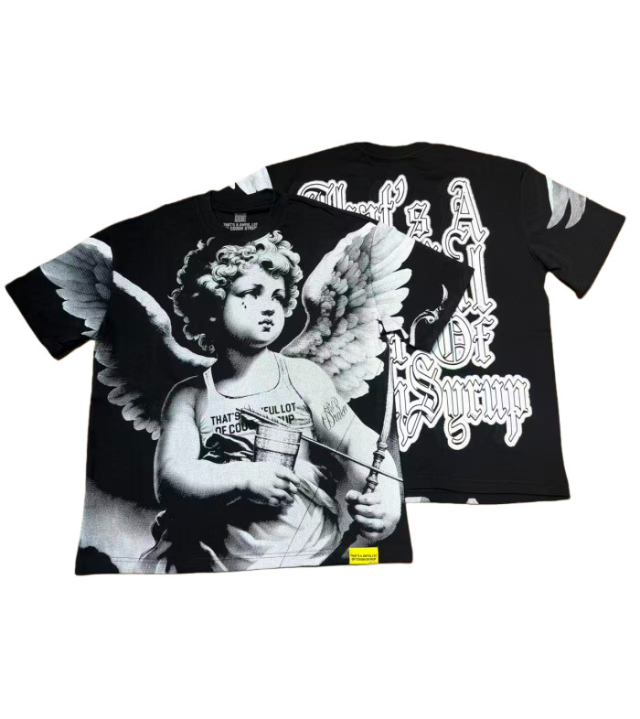 Pink Angel Print Tee 4 colors 28599022