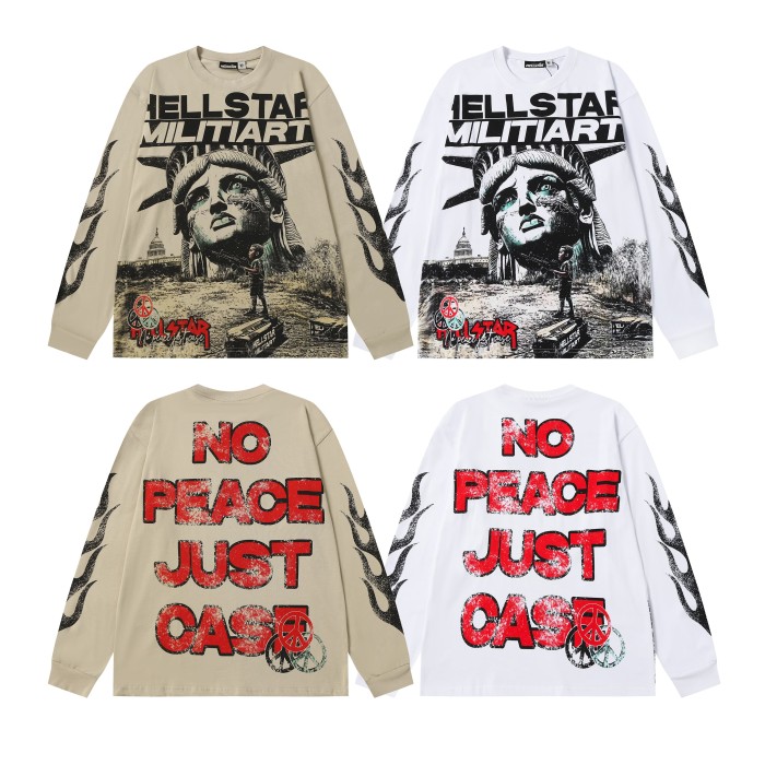 Mechanical Sense Deity Print Long Sleeve T-Shirt 2 colors 28704406
