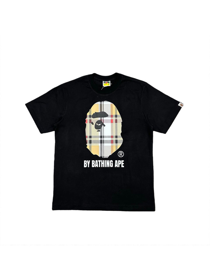 1:1 quality version Checkered Letter Print Tee 2 colors 28746619