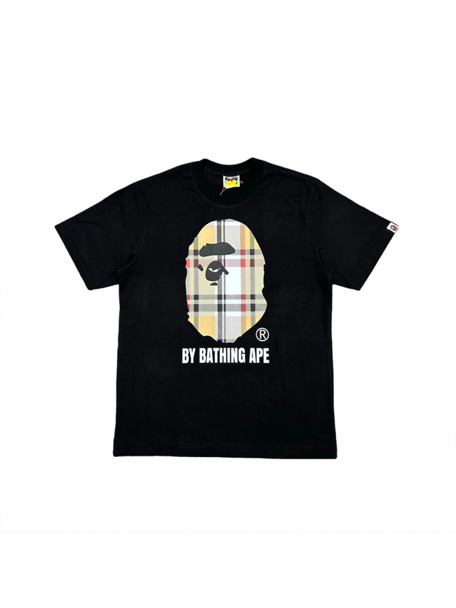 1:1 quality version Checkered Letter Print Tee 2 colors 28746619