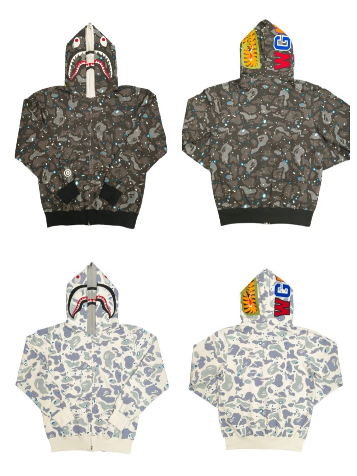 [buy more save more]1:1 quality version 28339403 Starry Camouflage Double-Headed Shark Hoodie