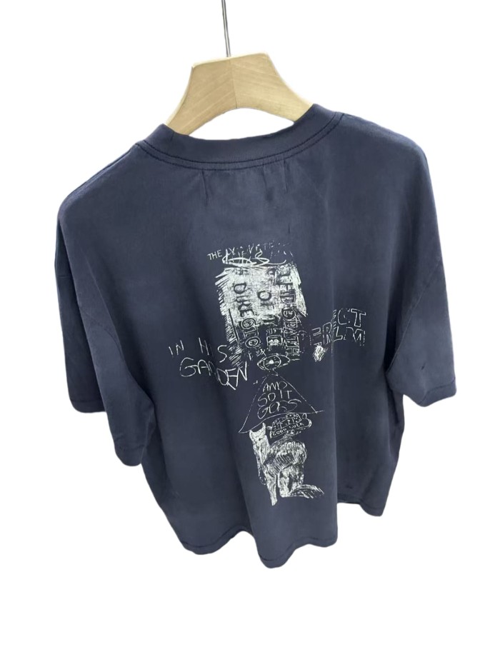 Chest Portrait Print Washed Version Tee 28756304