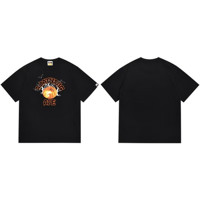 Digital Badge Cartoon Pattern Printed Ape Head Tee 16 colors