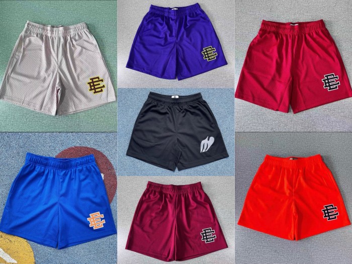 [buy more save more]  New Version 1:1 quality Eric Emanuel multicolour logo mesh pure color shorts style 2 18068673