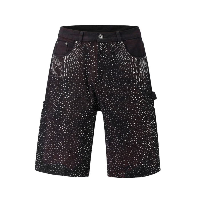Full-Diamond Shorts Splash-Dyed Gradient Denim Shorts 2 colors 28500152