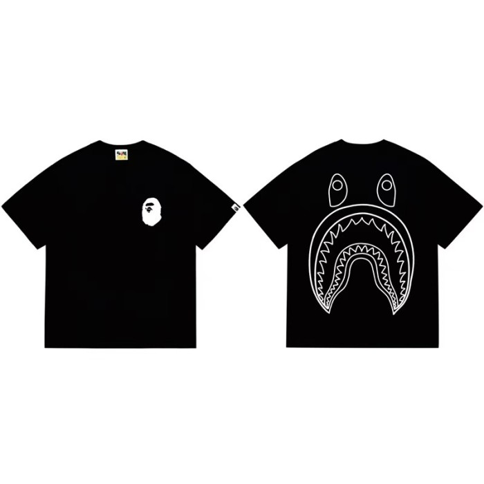 Digital Badge Cartoon Pattern Printed Ape Head Tee 16 colors