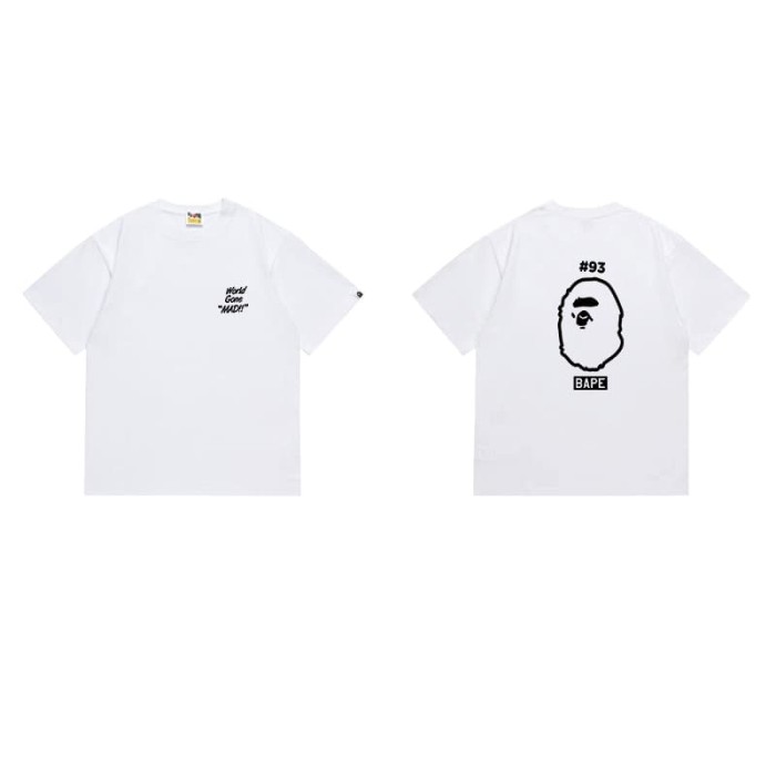 Black and white ape man 93 letter print T-shirt 2 colors 29060438