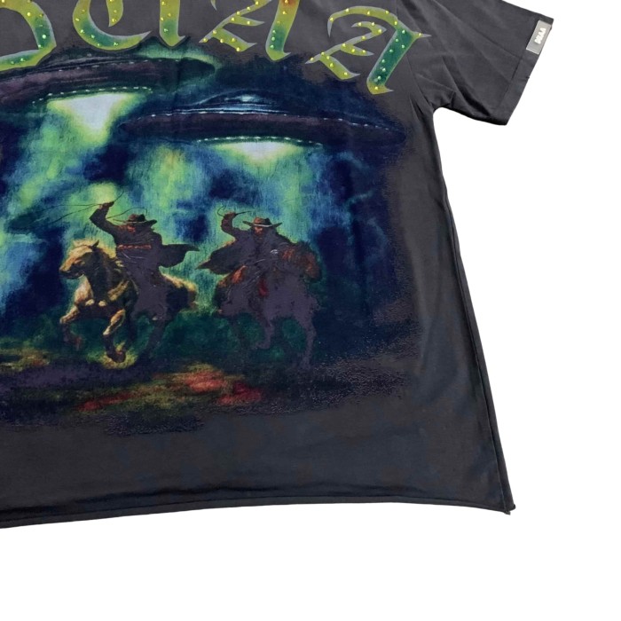 UFO Cowboy Rhinestone Print Washed Tee 28930931