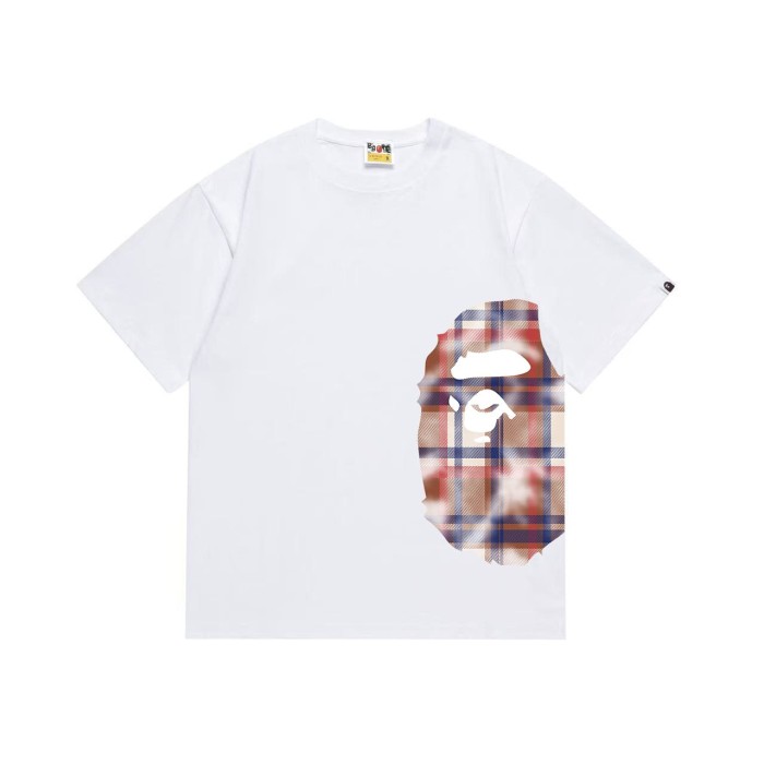 Classic red and blue checkered  print T-shirt 2 colors 29053530