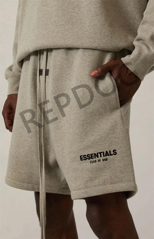 [Big & Tall for weights up to 220 lbs]1:1 quality version Thin Terry Black Flocked Letter Print Shorts 3 colors