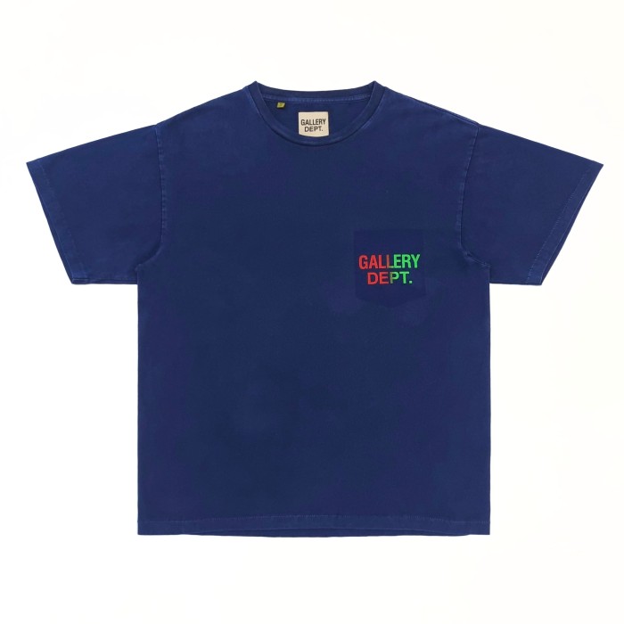 [Big & Tall for weights up to 260 lbs]1:1 quality version Fake Pocket Gradient Letter Print Tee 28971600
