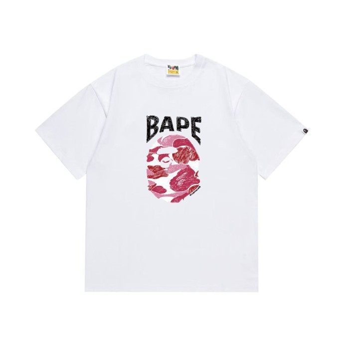 Colorful sketch ape head initial print T-shirt 2 colors 29060630