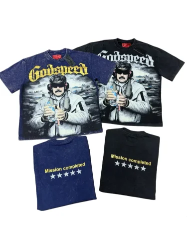 El Chapo Guzmán's vintage black short-sleeved T-shirt with sunglasses and headphones 2 colors 29052464