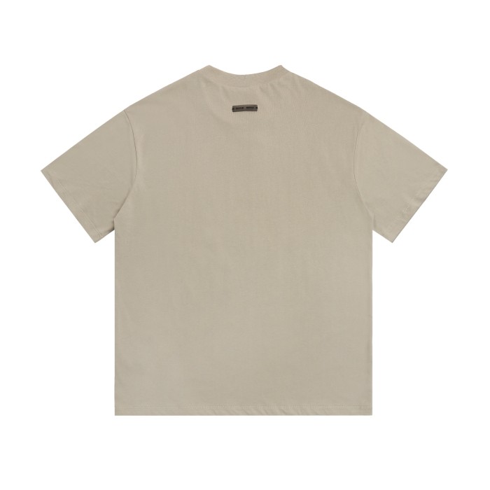 Curved vintage letter two-tone loose drop shoulder short-sleeved T-shirt 2 colors 29053912