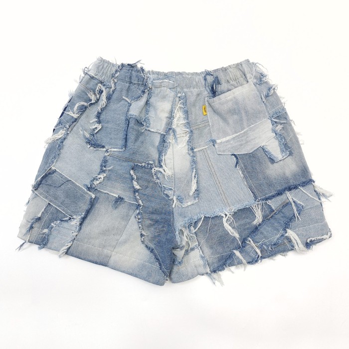 [Big & Tall for weights up to 260 lbs]1:1 quality version Denim Patchwork Shorts